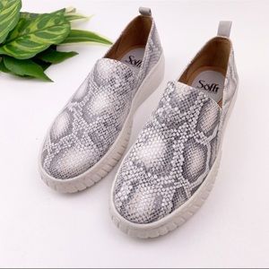 Sofft Potina Slip on Shoes Snakeskin Leather Size 8.5